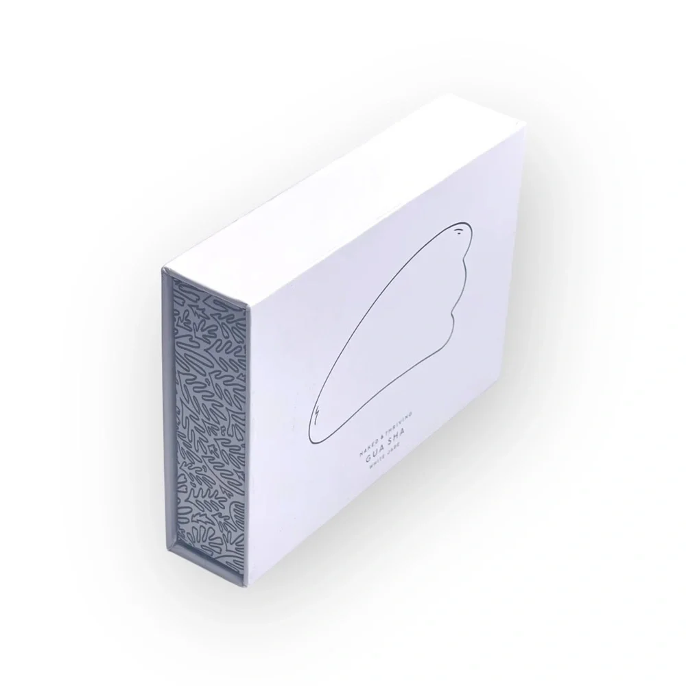 new Naked & Thriving 𒀭Jade Gua Sha Sculpting Tool 𒀭 White 𒀭Anti Aging Ritual Spa